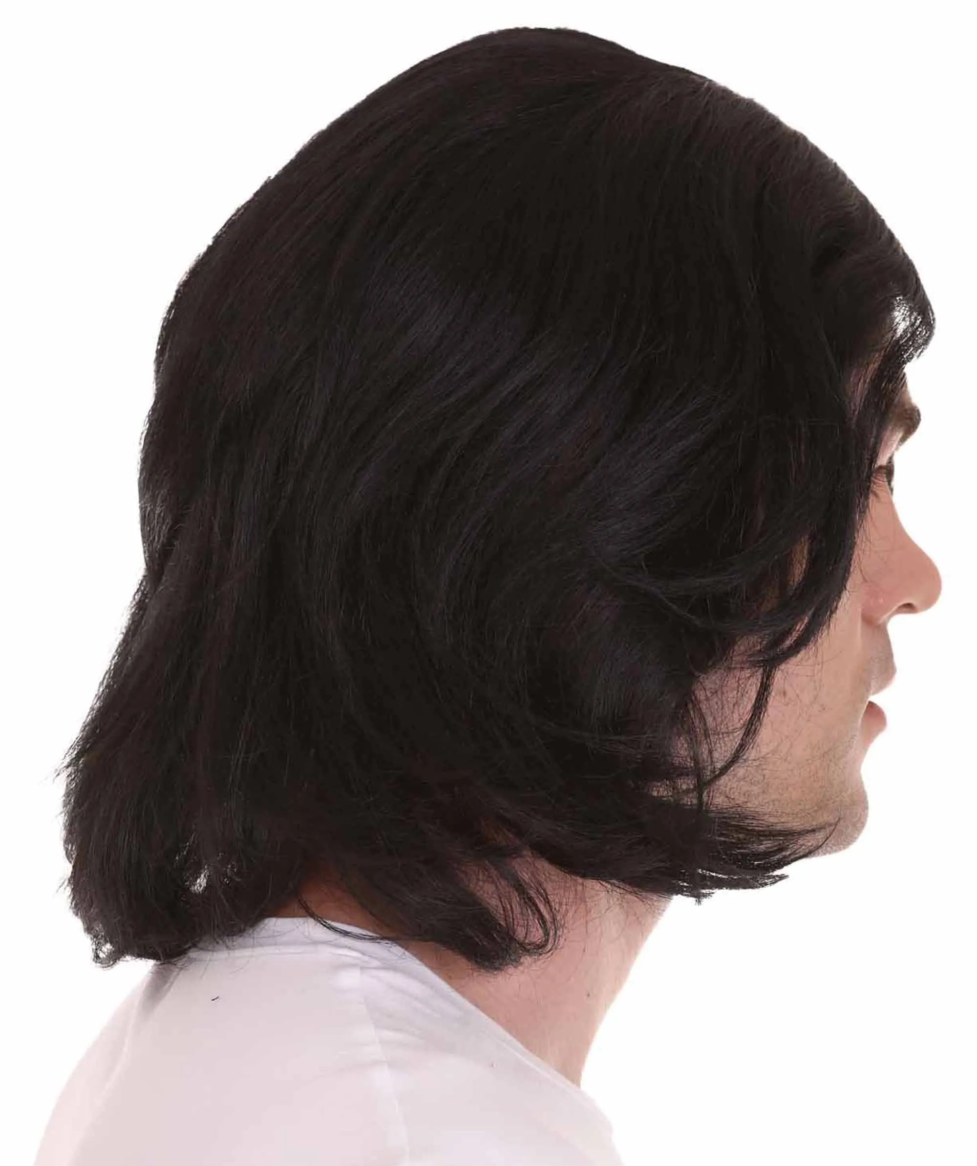 Men's Shoulder Length Straight Snape Dark Arts Wig | Black Cosplay Wig | Premium Breathable Capless Cap