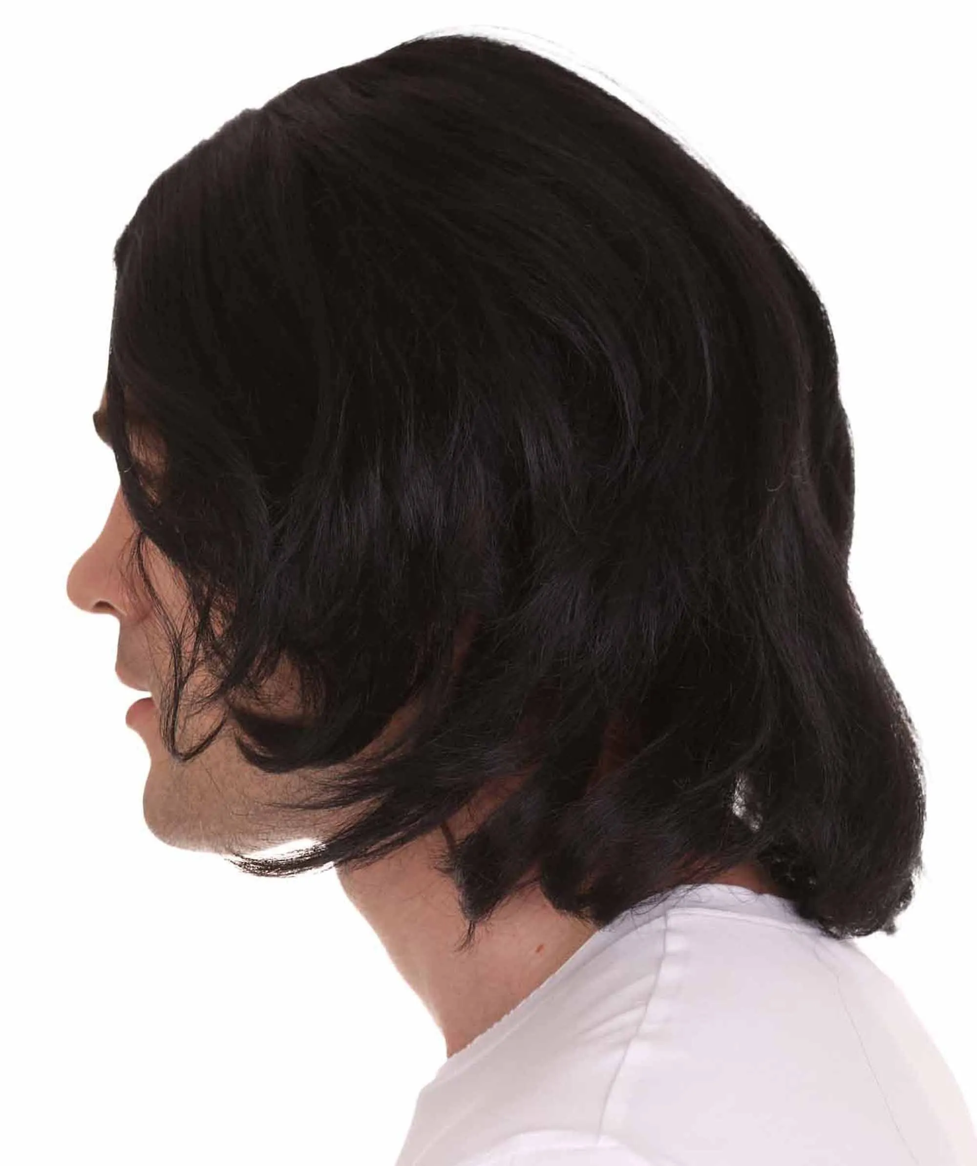 Men's Shoulder Length Straight Snape Dark Arts Wig | Black Cosplay Wig | Premium Breathable Capless Cap